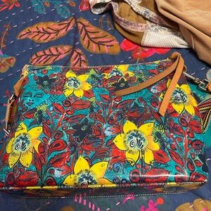 CONSUELA Downtown Crossbody Jamie Vibrant Floral Crossbody Bag-used 1 time!